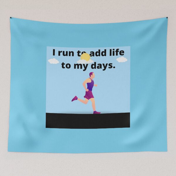 Item preview, I run to add life to my days designed and sold by LGMmugsdesign.