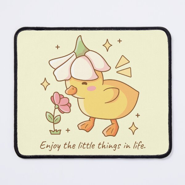 Item preview, Enjoy the Little Things in Life - Cute Duckling with Flower Hat designed and sold by LuYukari.