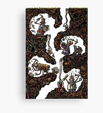 Robots Building Tunnels World of Stuff Canvas Print