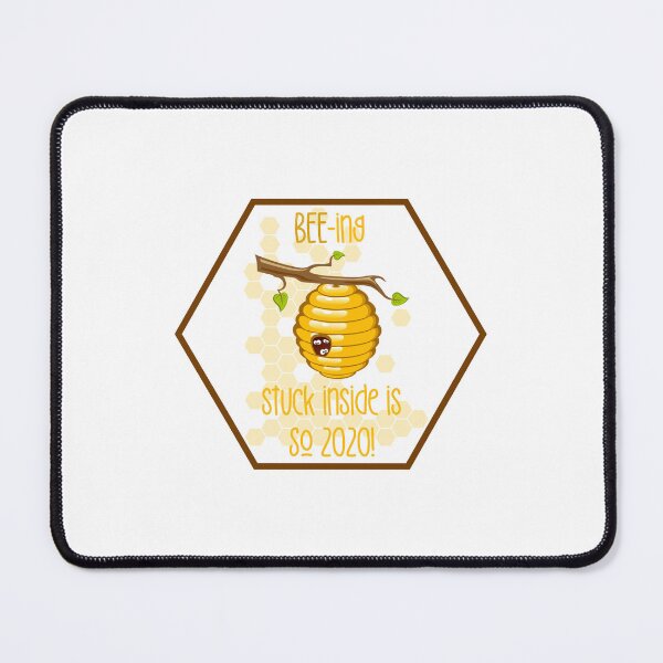 Item preview, BEE-ing Stuck Inside is SO 2020!! (On Brown) designed and sold by PawsitiveMum.