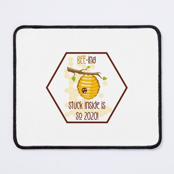 Item preview, BEE-ing Stuck Inside is SO 2020!! (On Yellow) designed and sold by PawsitiveMum.
