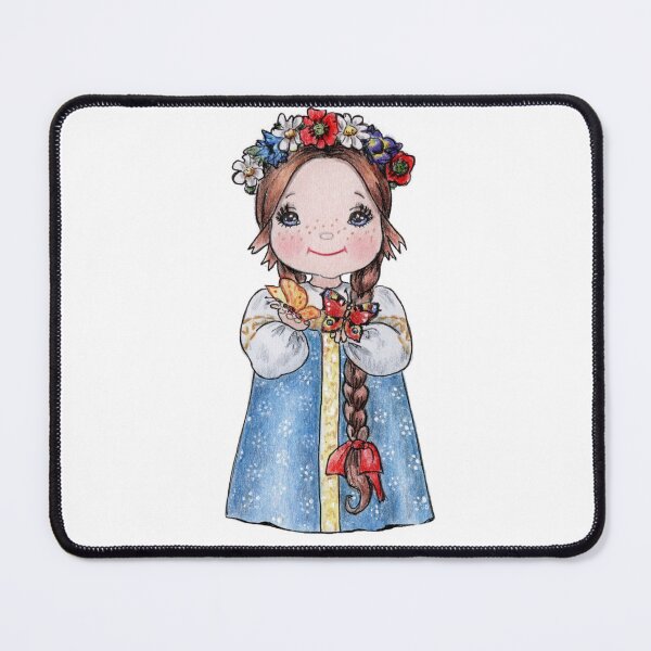 Item preview, Russian matryoshka style doll with butterflies and flowers crown designed and sold by Katerina Makarova.