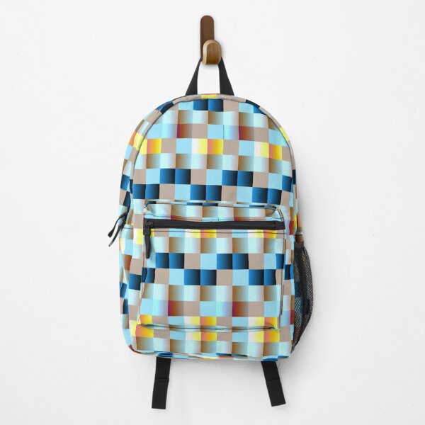 Item preview, Colorful-blue-brown-yellow gradient pattern of squares designed and sold by Acolors.