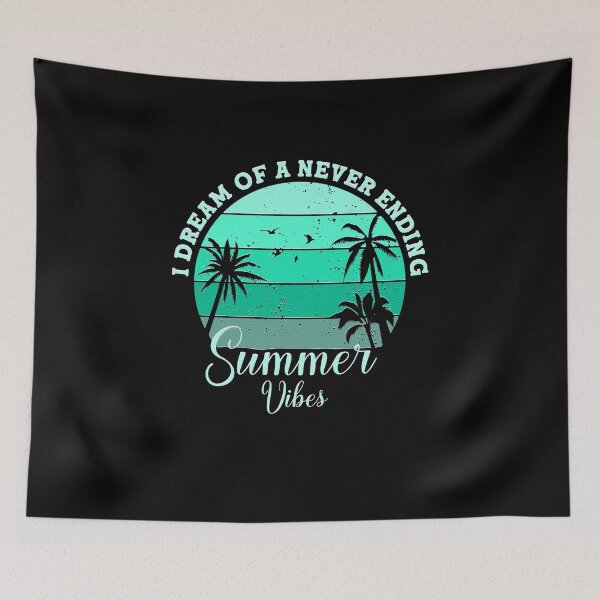 Item preview, Never Ending Summer vibes retro turquoise  designed and sold by TipTopTapo.