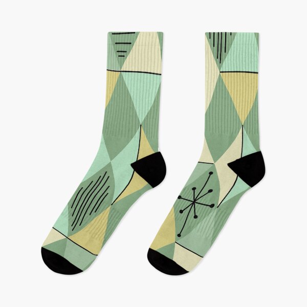 Item preview, Atomic Age Art Diamantes Verde Menta Amarillo designed and sold by thepixelgarden.