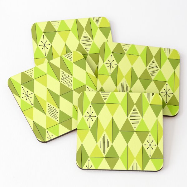 Artikelvorschau, Atomic Age Art Diamonds Chartreuse entworfen und verkauft von thepixelgarden.