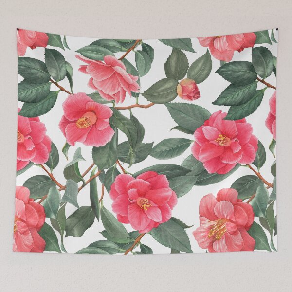 Item preview, Beautiful Camellia Flowers and Leaves Pattern designed and sold by silviaol.