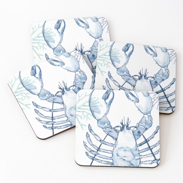 Item preview, Coastal Lobster, Watercolor in Blues designed and sold by KShedenhelm.