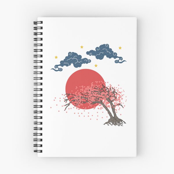 Item preview, Sakura tree with Japanese rising sun and clouds designed and sold by jpn insprd.