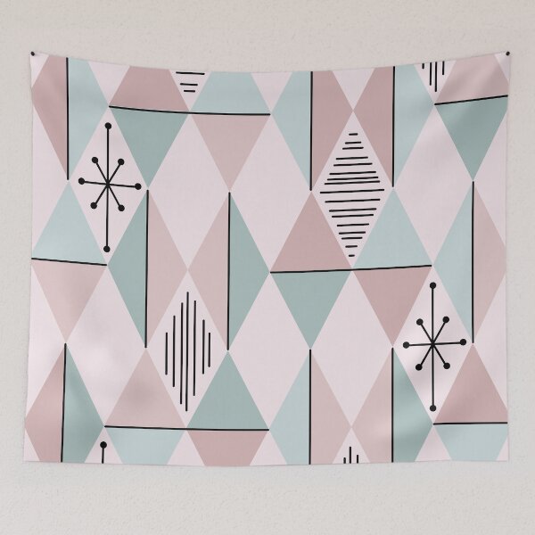 Item preview, Atomic Age Art Diamantes Rosa Claro Verde designed and sold by thepixelgarden.