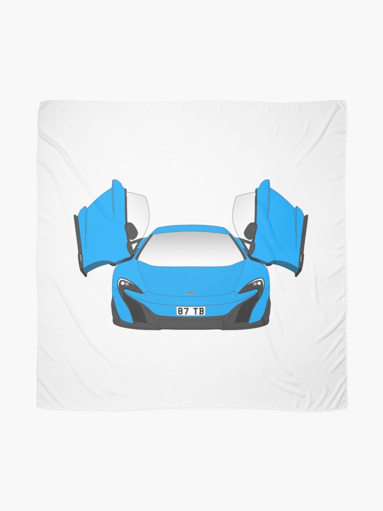 Mclaren 675lt Cerulean Blue Shmee150 Scarf By Amosmenin Redbubble