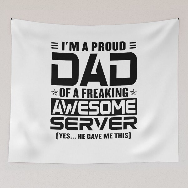 Item preview, I’m A Proud Dad Of A Freaking Awesome Server, Funny Dad Shirt, Dad Of Server Shirt, Dad Gifts, Christmas Gifts For Dad designed and sold by xlnv.