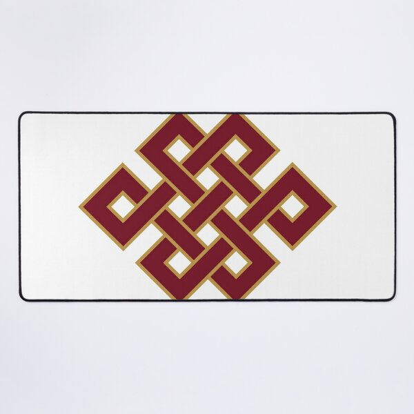 Buddhist Endless Knot Desk Mat