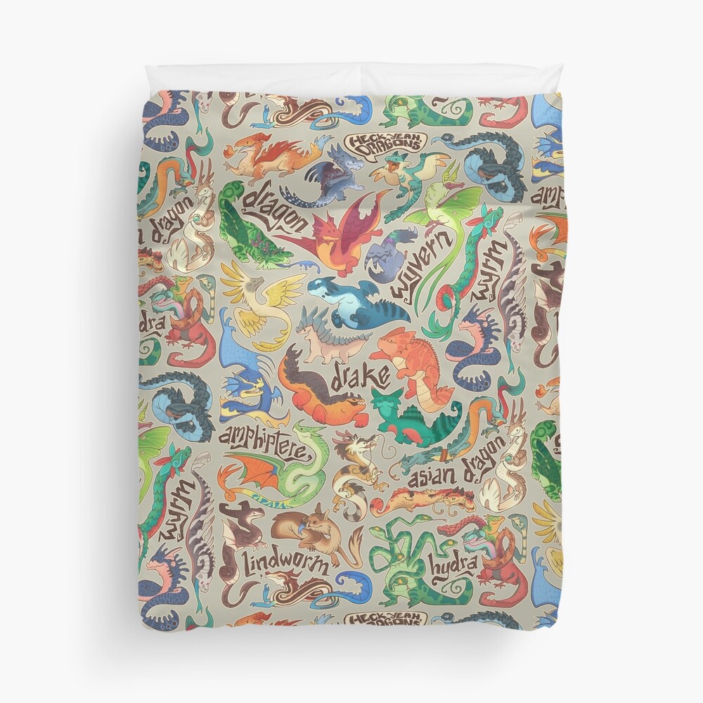 Mini dragon compendium Duvet Cover