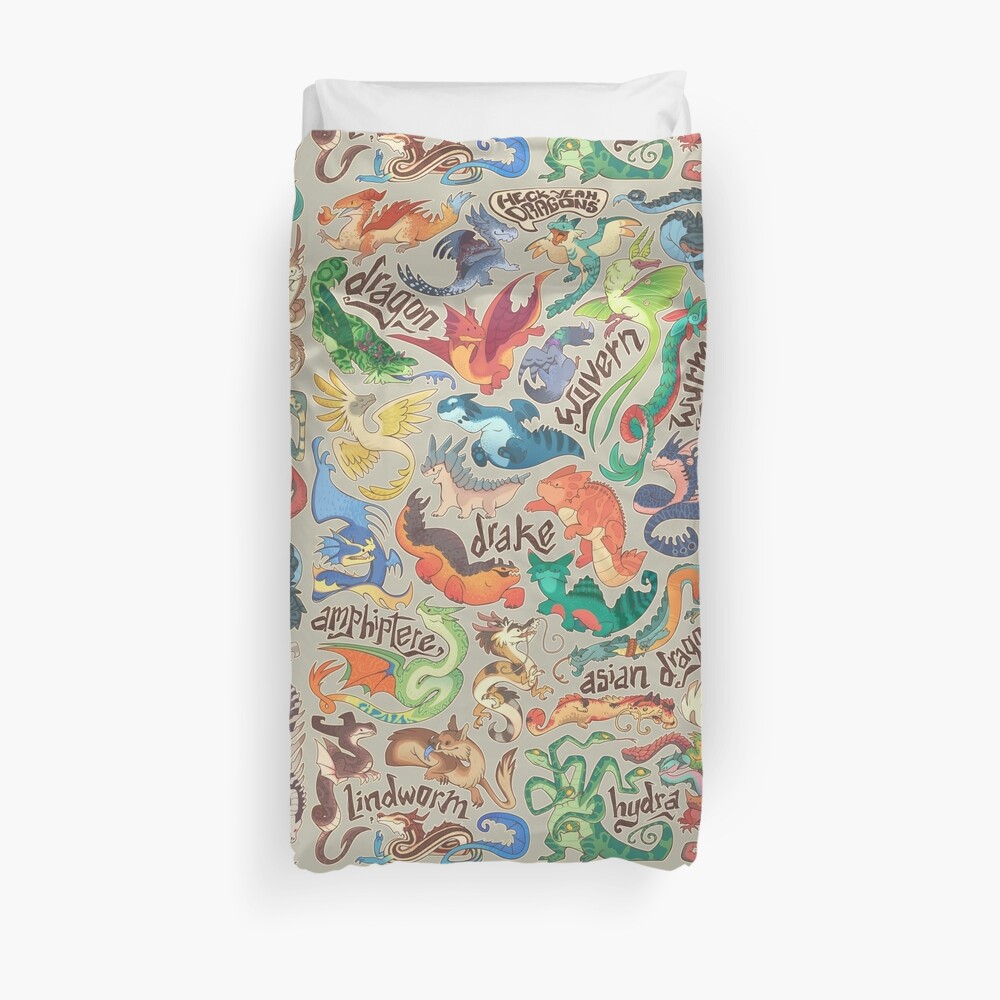 Mini dragon compendium Duvet Cover