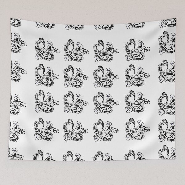 Item preview, White/ Black Outline Bandana Style Print designed and sold by Tricky1369.