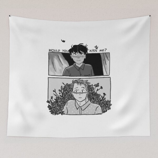 Item preview, would you kiss me? b/w (heartstopper) designed and sold by remerasnerdas.