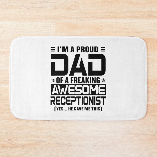 Item preview, I’m A Proud Dad Of A Freaking Awesome Receptionist, Funny Dad Shirt, Dad Of Receptionist Shirt, Dad Gifts, Christmas Gifts For Dad designed and sold by xlnv.
