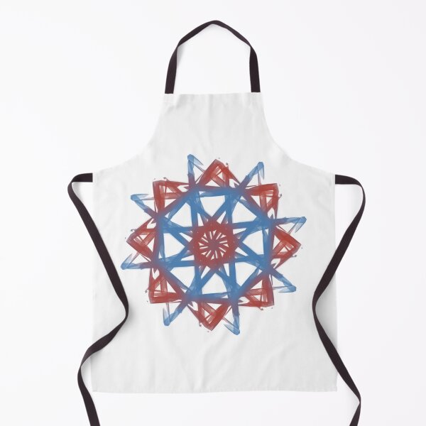 Item preview, Blue and red star, abstract art designed and sold by Meo Design.