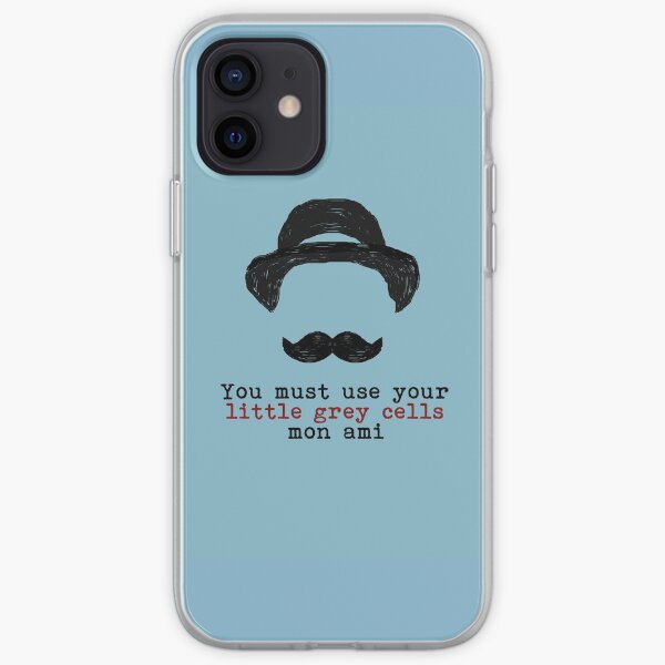 Agatha Christie: Hercule Poirot - Little Grey Cells (Light Blue) iPhone Soft Case
