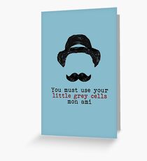 Agatha Christie: Hercule Poirot - Little Grey Cells (Light Blue) Greeting Card