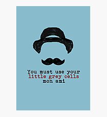 Agatha Christie: Hercule Poirot - Little Grey Cells (Light Blue) Photographic Print