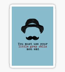 Agatha Christie: Hercule Poirot - Little Grey Cells (Light Blue) Sticker