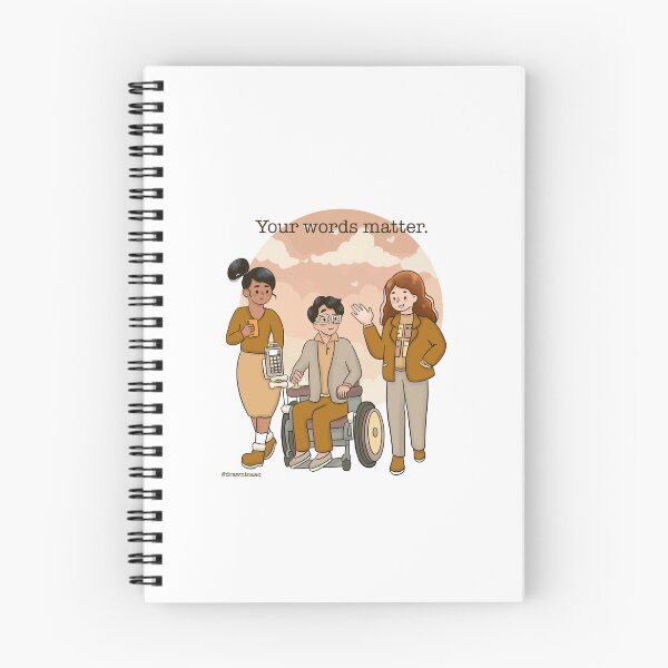 Aperçu de l'œuvre Vos mots comptent SLP Poster créée et vendue par DrawntoAAC.