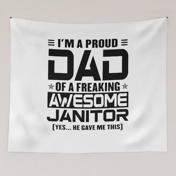Item preview, I’m A Proud Dad Of A Freaking Awesome Janitor, Funny Dad Shirt, Dad Of Janitor Shirt, Dad Gifts, Christmas Gifts For Dad designed and sold by xlnv.