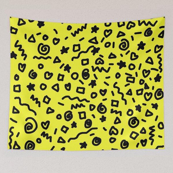 Item preview, Black and Yellow Geometric Doodle designed and sold by Syd’s Shop.
