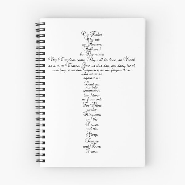 Item preview, The Lord's Prayer in Cross Shape in Black Text designed and sold by Darcy777.