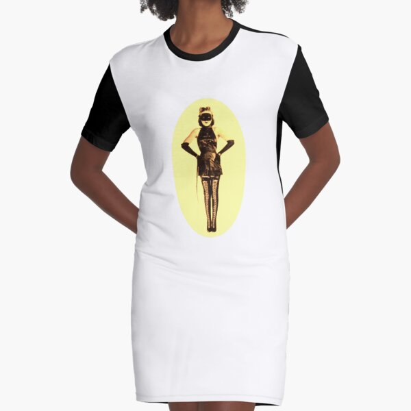 Charles Guyette. Booted, Masked Dominatrix, Bizarre Fashion Series, 1. Graphic T-Shirt Dress