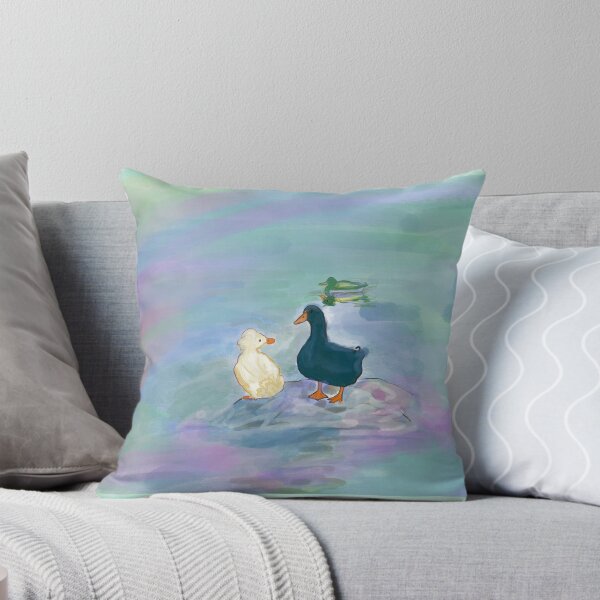 Item preview, FRIENDLY DUCKS on a green pond designed and sold by MonicaArtist.
