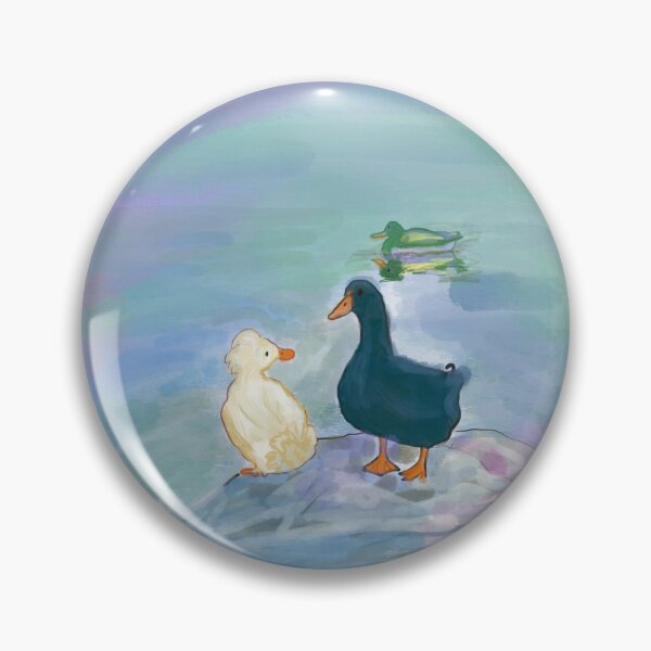 Item preview, FRIENDLY DUCKS on a green pond designed and sold by MonicaArtist.