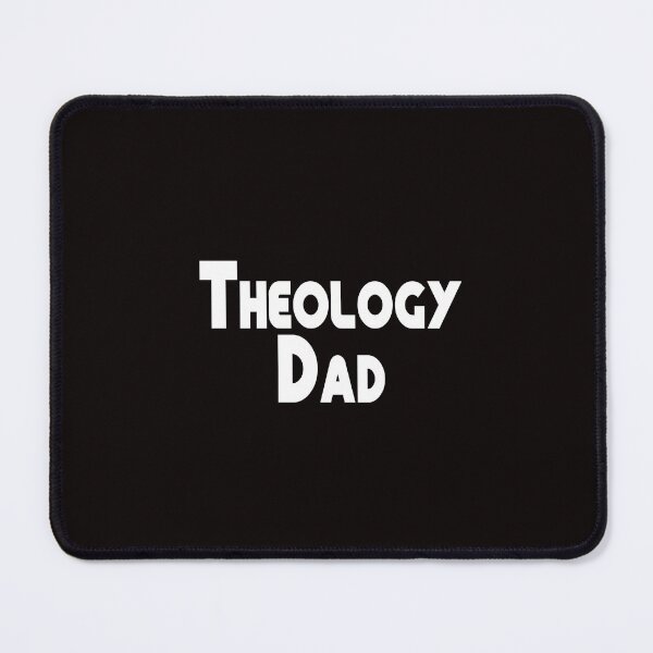 Item preview, White retro Theology Dad simple letters designed and sold by Patrick Chastain.