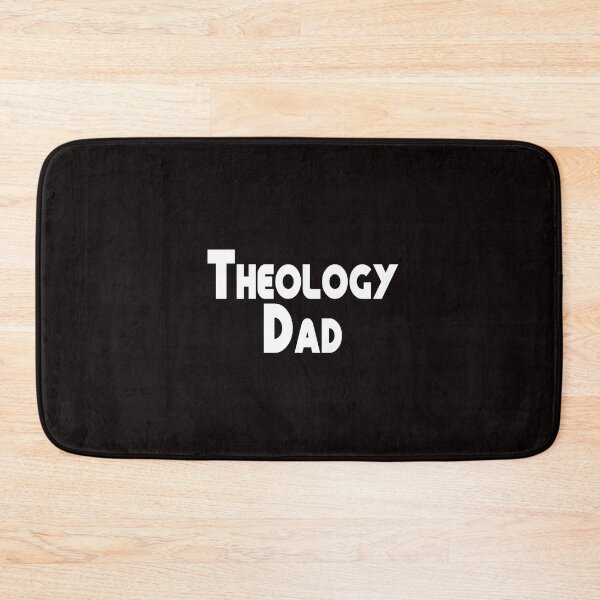 Item preview, White retro Theology Dad simple letters designed and sold by Patrick Chastain.