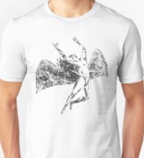 ICARUS THROWS THE HORNS - faded grey ***FAV ICARUS GONE? SEE BELOW*** Unisex T-Shirt