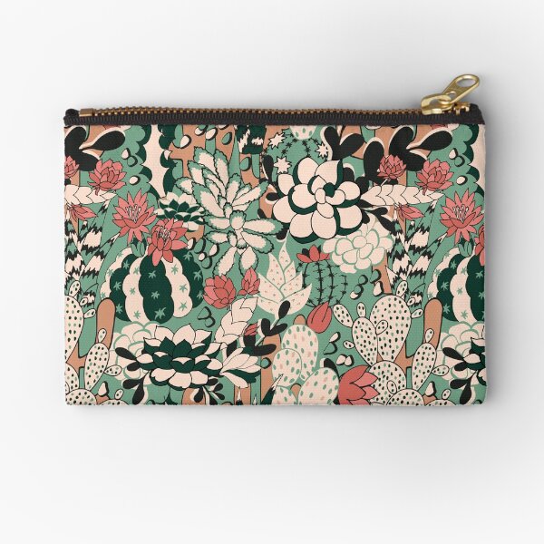 Cacti and Succulent Zipper Pouch