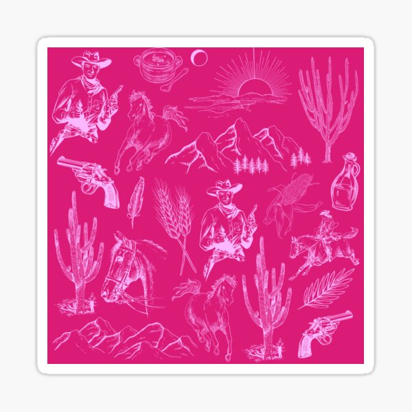 Cowboy Life - Pink Sticker