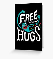 Free Hugs - on dark Greeting Card