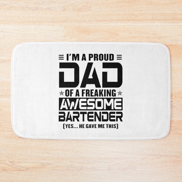 Item preview, I’m A Proud Dad Of A Freaking Awesome Bartender, Funny Dad Shirt, Dad Of Bartender Shirt, Dad Gifts, Christmas Gifts For Dad designed and sold by xlnv.