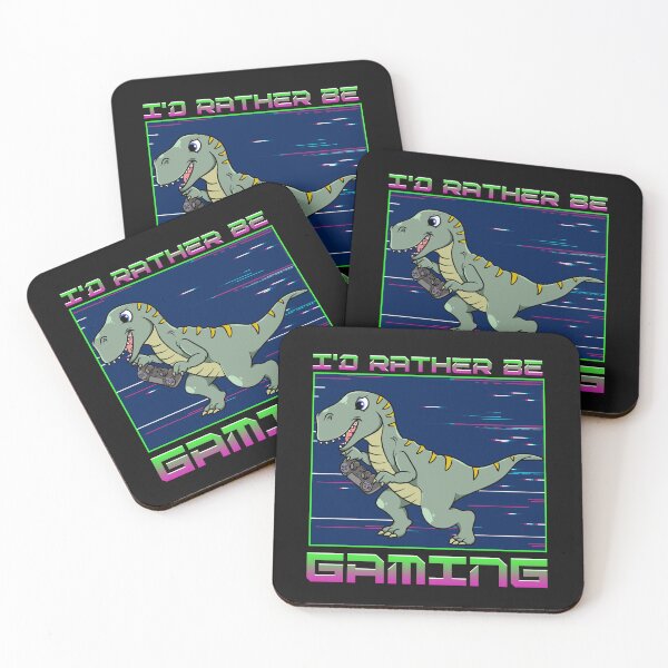 Item preview, I'd rather be gaming Gamer Dinosaur  designed and sold by Click-Like.