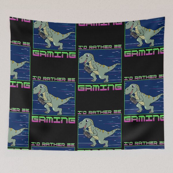 Item preview, I'd rather be gaming Gamer Dinosaur  designed and sold by Click-Like.
