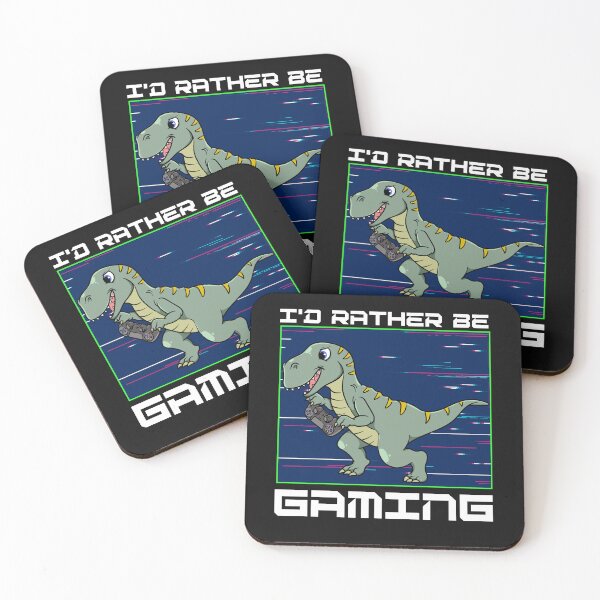 Item preview, I'd rather be gaming Gamer Dinosaur  designed and sold by Click-Like.