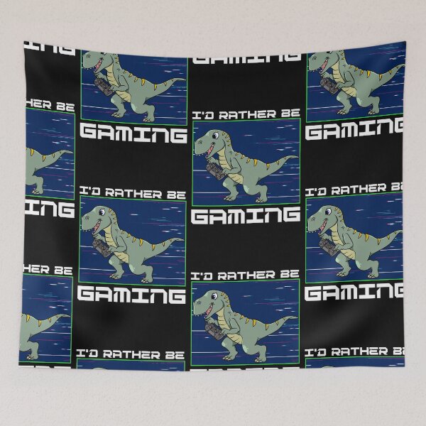 Item preview, I'd rather be gaming Gamer Dinosaur  designed and sold by Click-Like.