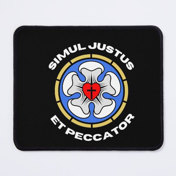 Item preview, simul justus et peccator (simultaneously justified and sinner) designed and sold by CheekyGrace.
