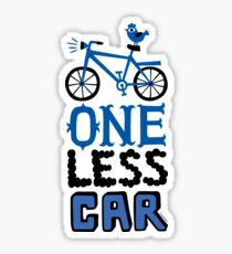 One Less Car Sticker