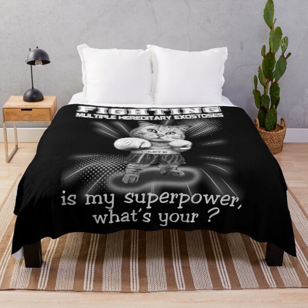 Item preview, Funny Cat Fighting Multiple Hereditary Exostoses Is My Superpower What's Your designed and sold by Kohend.