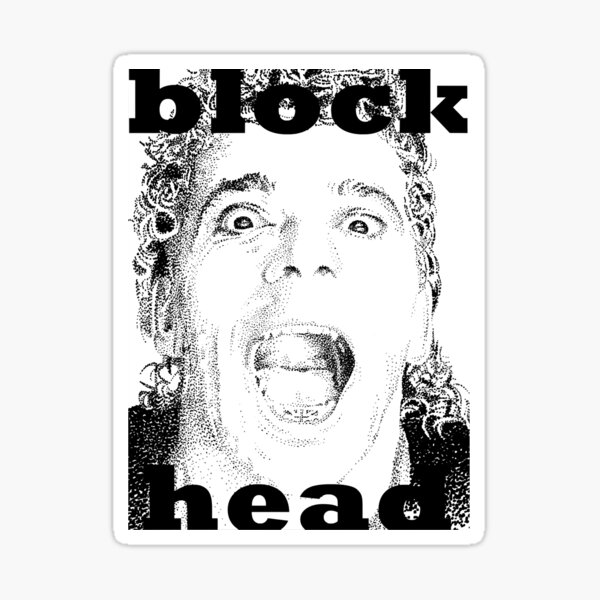 "Blockhead Funny Gifts Boys Girls" Sticker by MarcosPinto1823 Redbubble