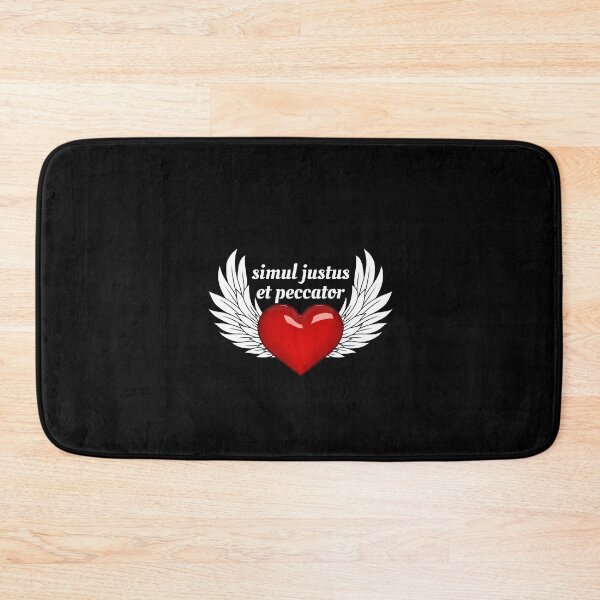 Item preview, Simul justus et peccator (simultaneously justified and sinner) with wings & heart designed and sold by CheekyGrace.